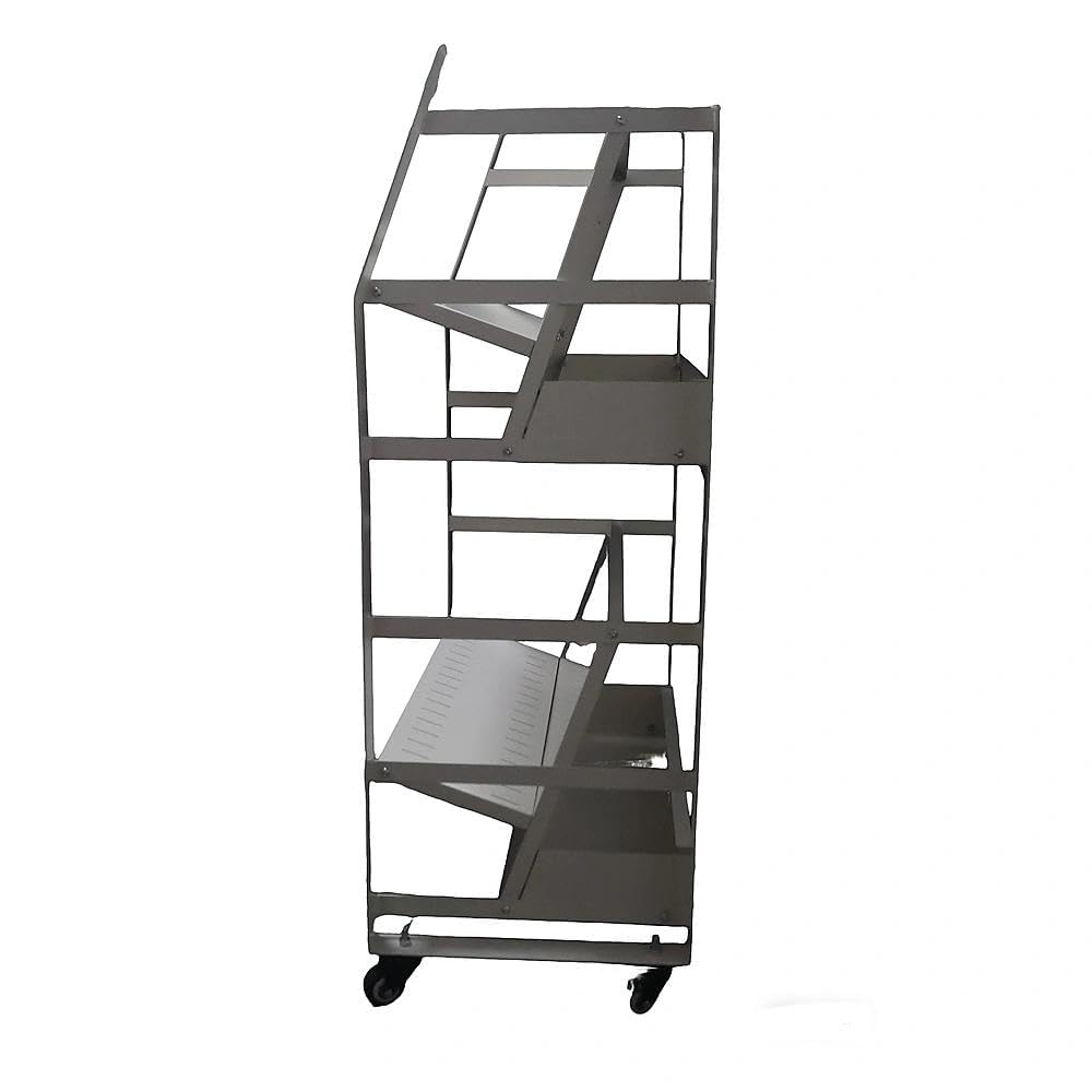 32 Device Mobile Charging Cart,Metrixpio Double-Layered Rolling Computer Cart with Socket Portable Ipad Storage & Laptop Cart for Teachers & White-Collar Workers