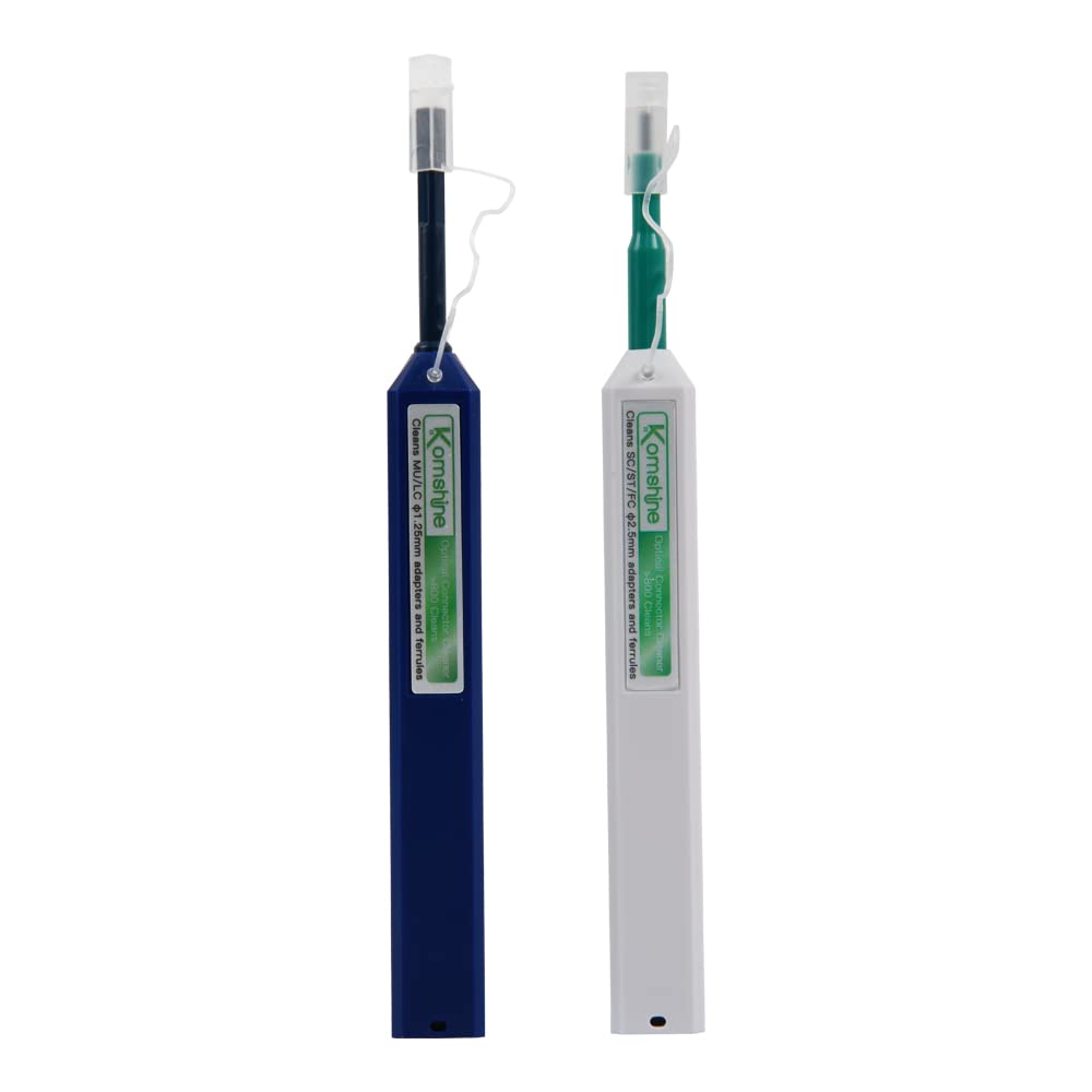 400X Magnification Optic Fiber Inspection Probe Komshine KIC-05D Optical Video Inspection Kit + Cleaner Cleaning Pen SC FC ST 2.5mm/LC 1.25mm + Fiber Cleaning Wipes 600+ Cleanings