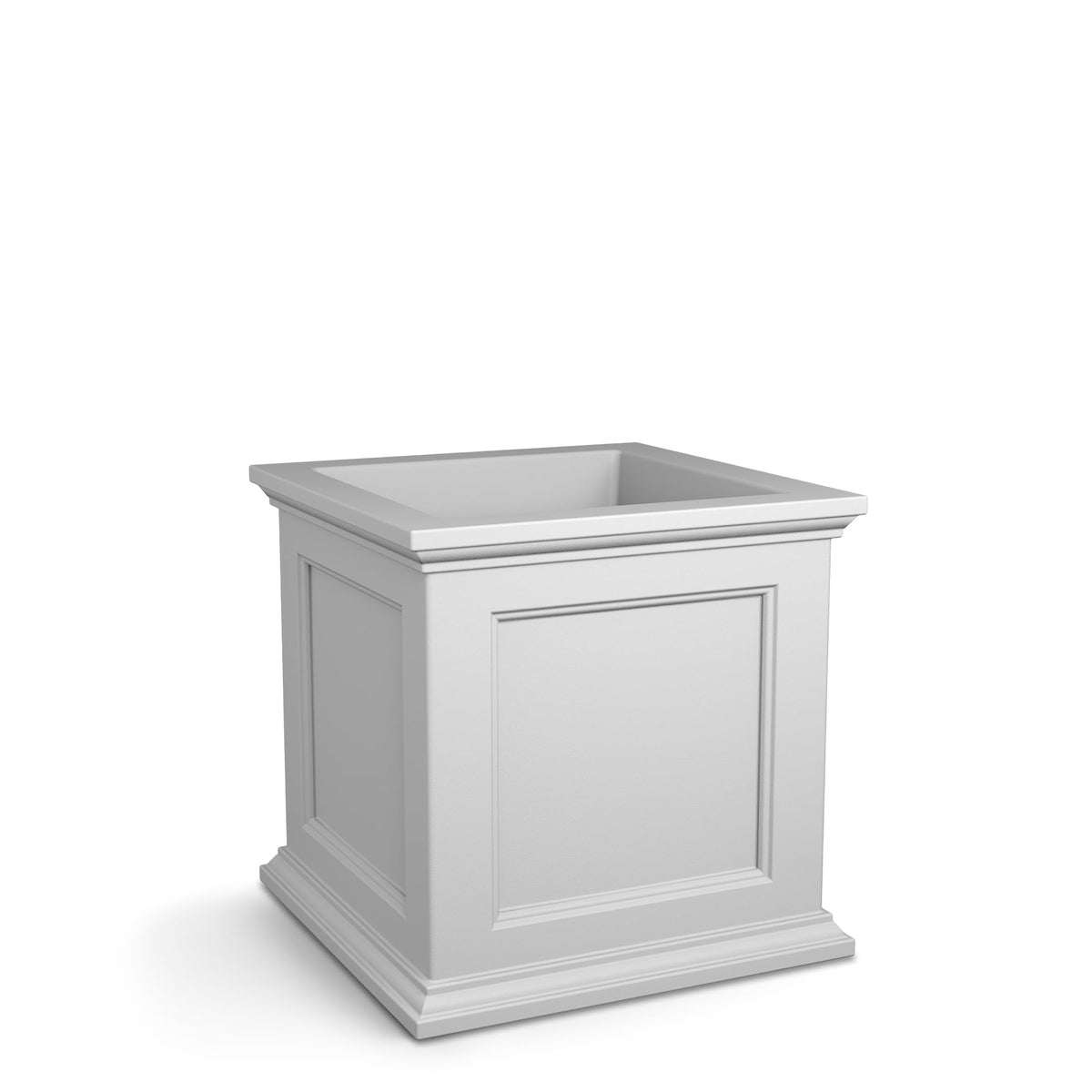 Mayne 5825W Fairfield Patio Planter, White, 20-Inch
