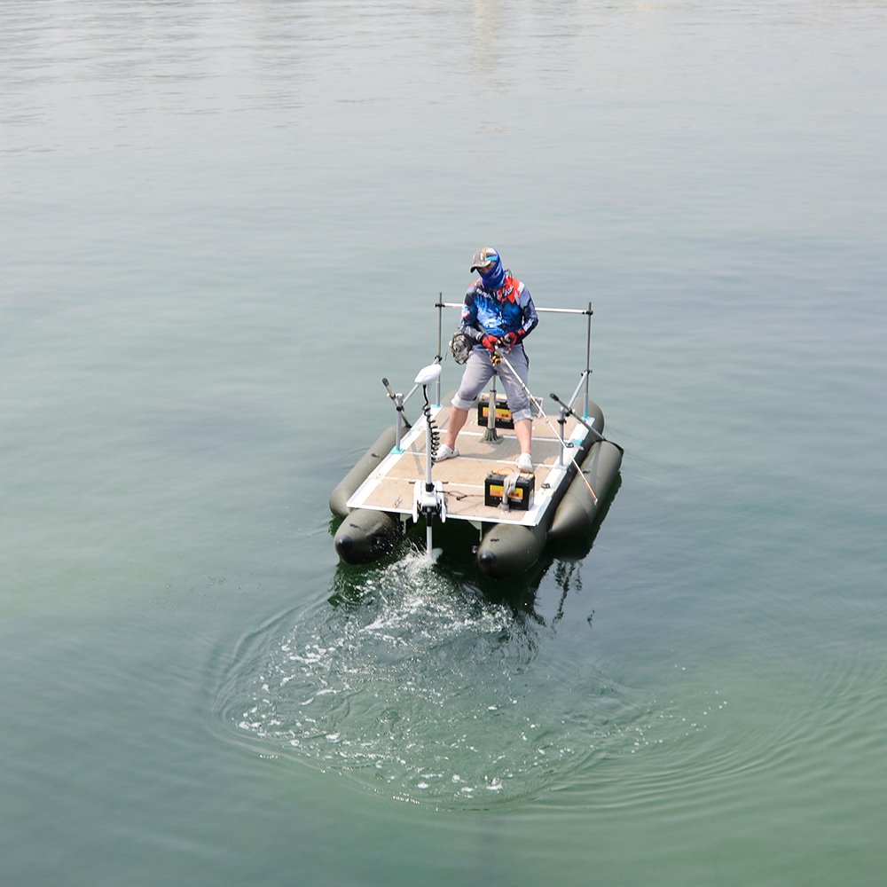 AQUOS Haswing CaymanB Electric Bow Mount 12V Saltwater & Freshwater Trolling Motor - 55lbs Thrust, 54in Shaft, with Wireless Remote & Wireless Foot Control, Quick Release Bracket