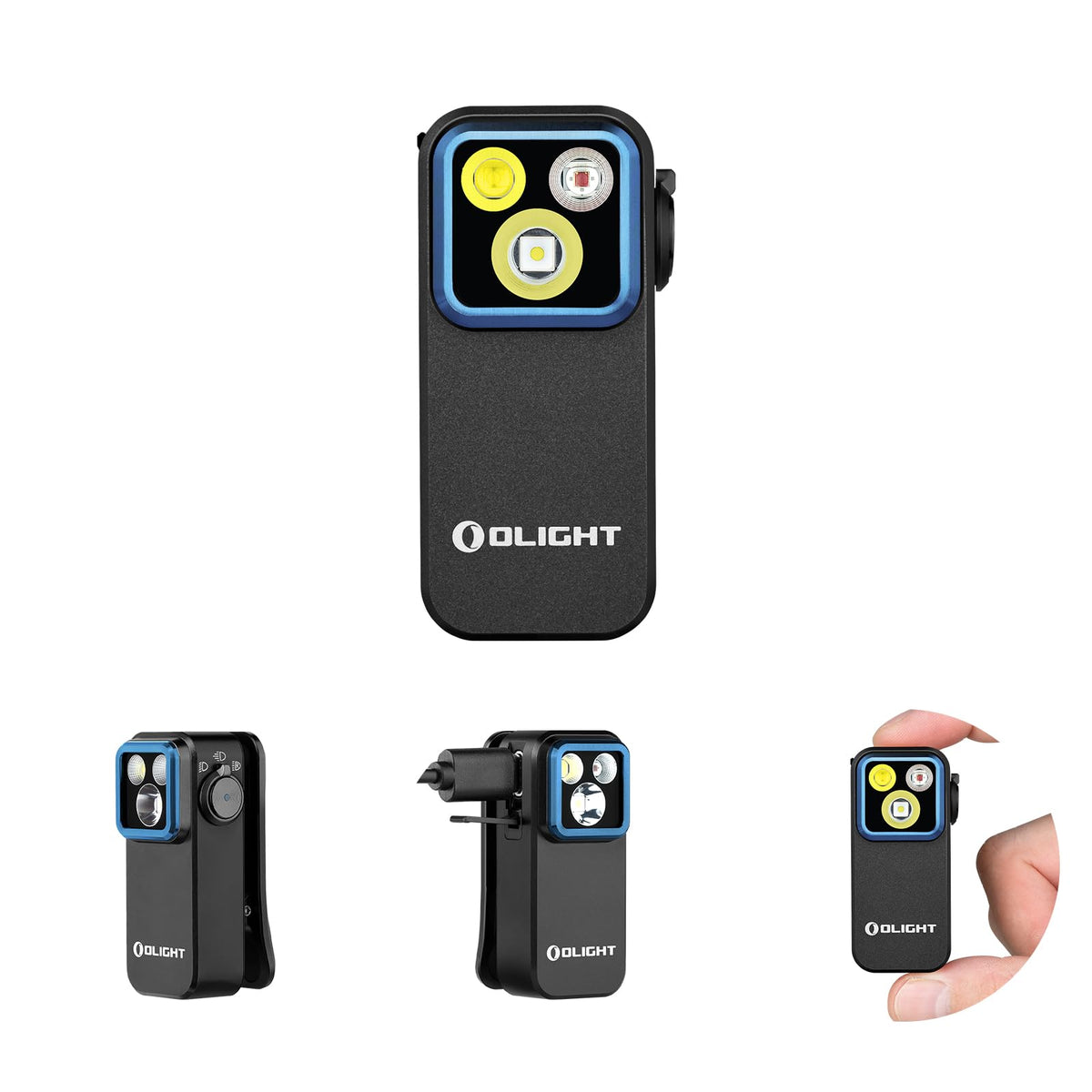 OLIGHT Perun 3 Rechargeable Headlamp Flashlight Bundle with Oclip Pro EDC Flashlight Clip-on Light