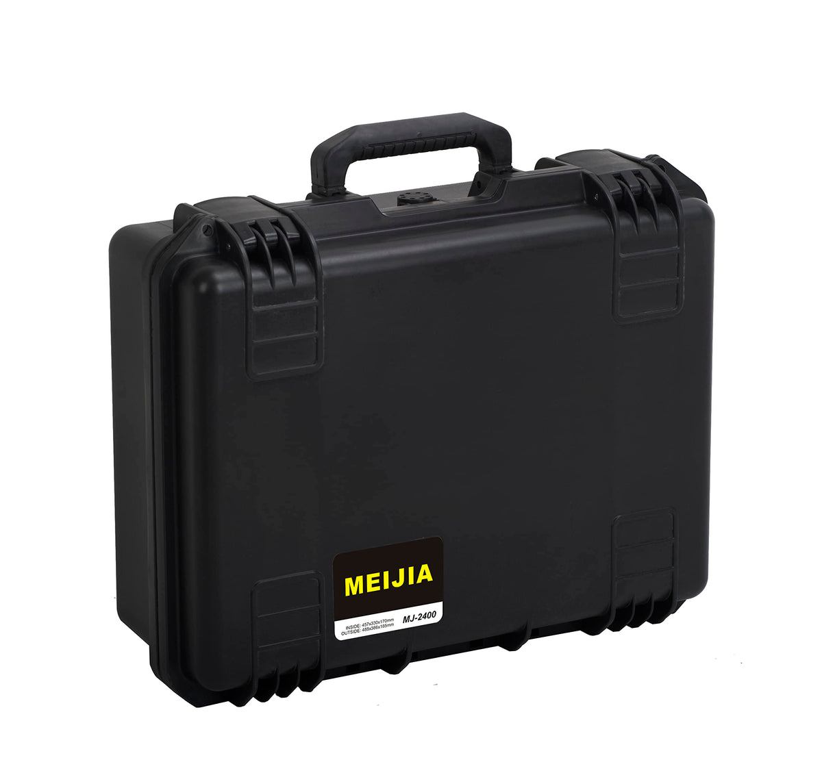 MEIJIA Premium Waterproof Hard Compact Camera Case with customizable fit foam,Full Protection with Light&Convenient Design,19.3"x15.25"x7.3".,Elegant Black