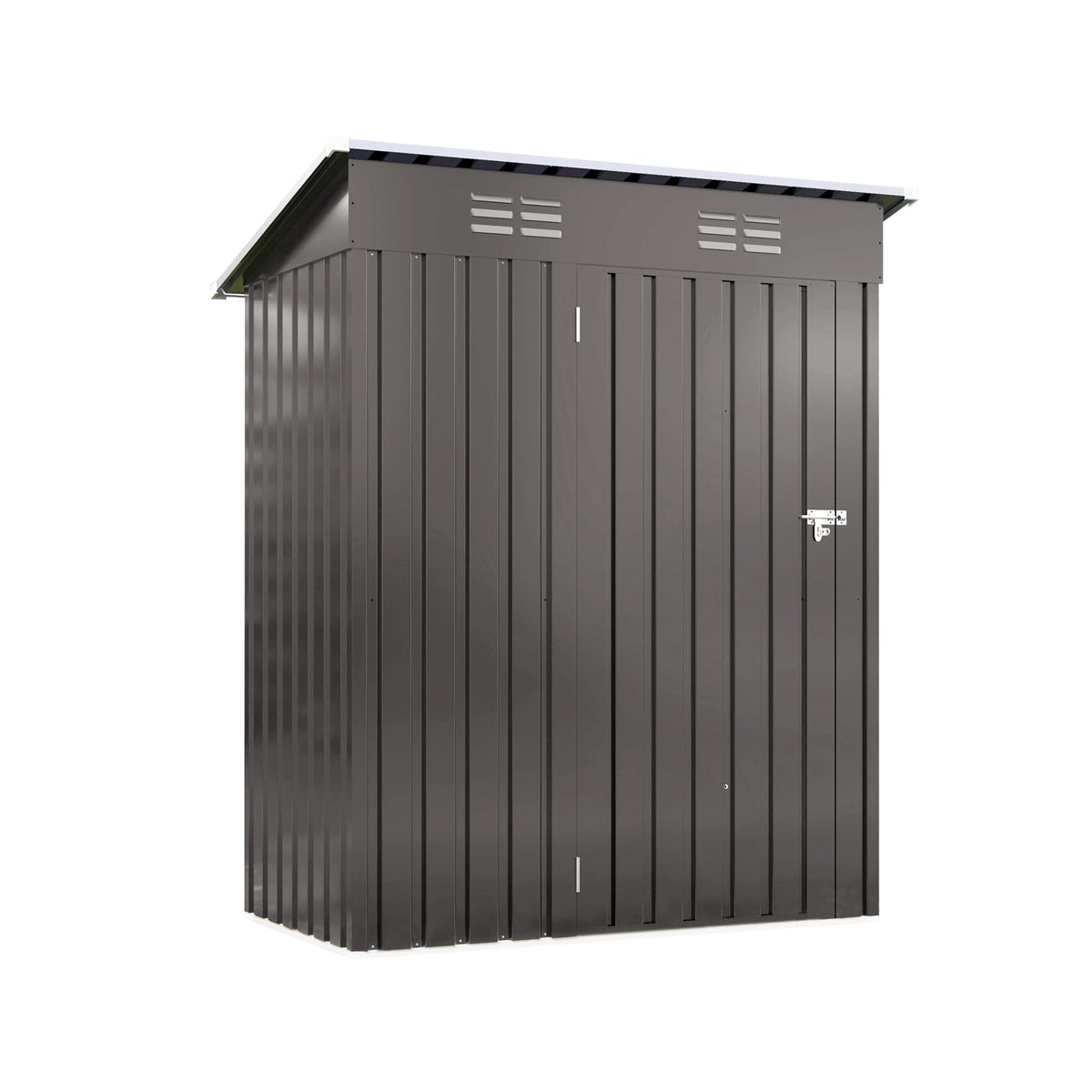 YOPTO 5X3 FT Sheds & Outdoor Storage,Metal Waterproof Tool Sheds with Pitched Roof and Lockable Door,Backyard House Buildings w/Vents,for Garden Sundries Sundries Bike,Gray