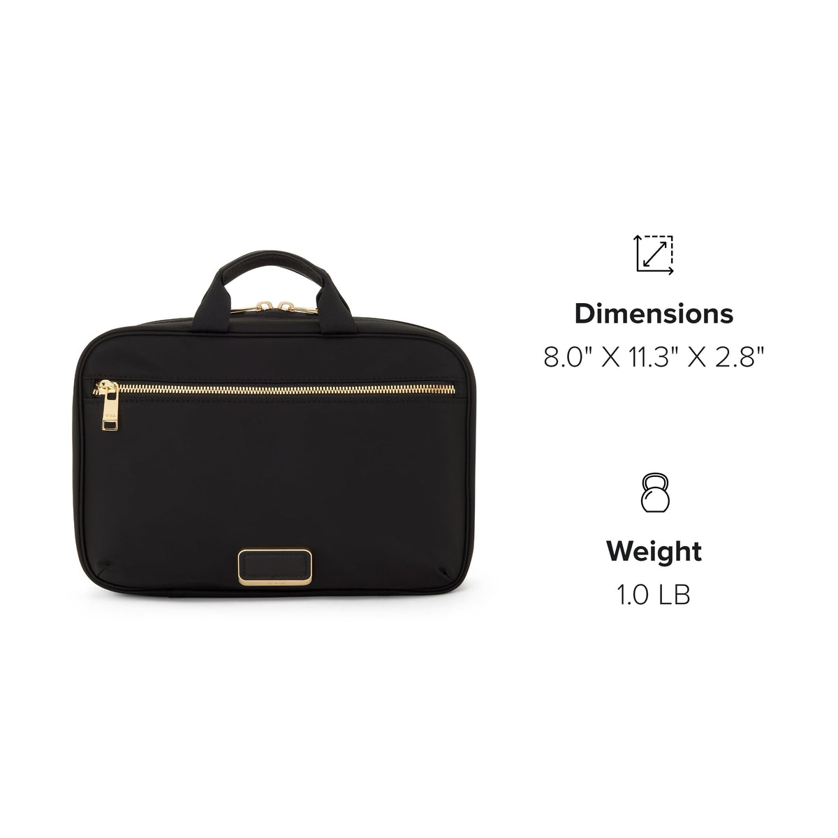 Tumi Womens Small Madeline Cosmetic Black/Gold One Size
