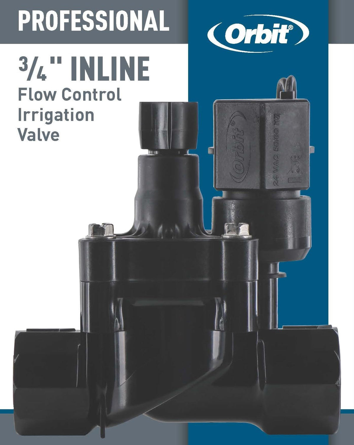 Orbit Pro 3/4" FPT L-Series Automatic Inline Sprinkler Valve with Flow Control - 57290