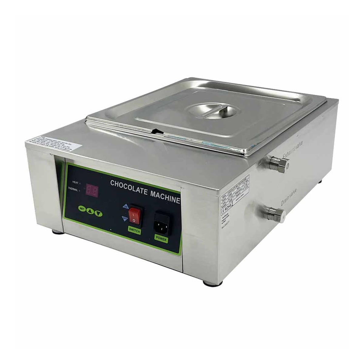 JARYANNIX 110V Stainless Steel Chocolate Melting Machine, Digital Control Chocolate Melter for for Bakeries Restaurants 1000W