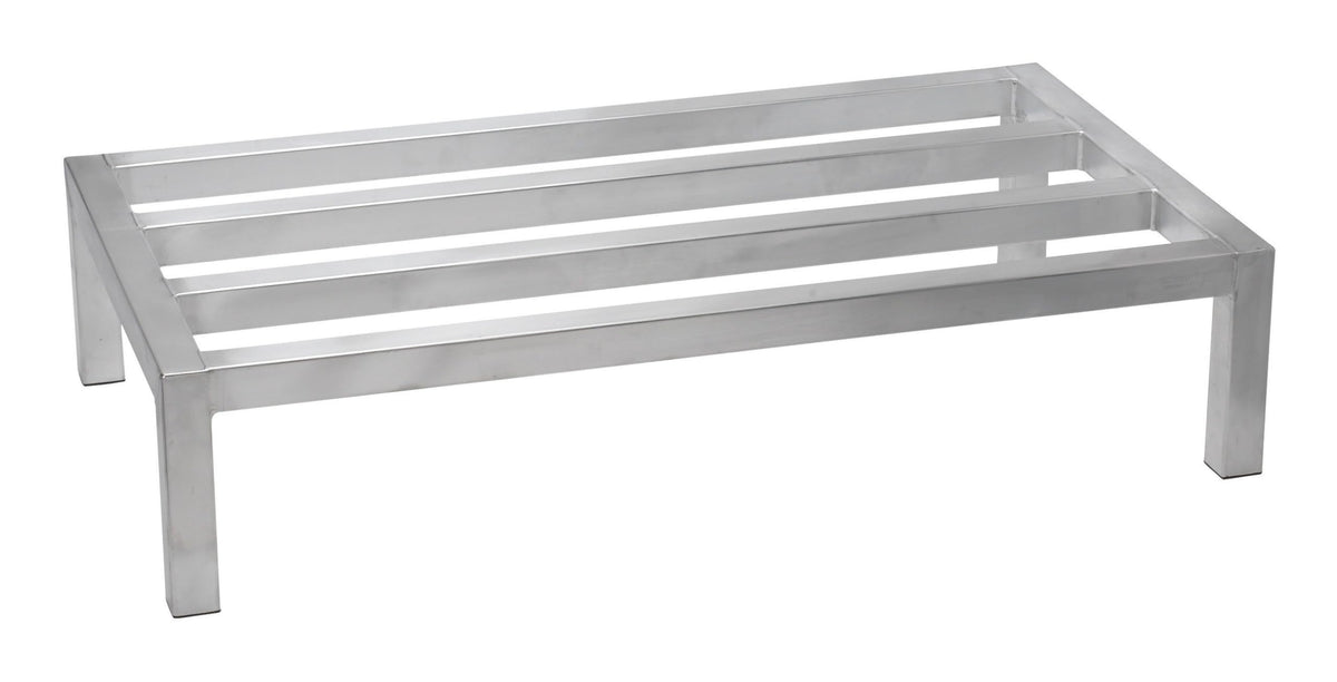 Winco 20-Inch by 36-Inch Dunnage Rack, 8-Inch High, 1800-Pound Capacity,Aluminum,Medium