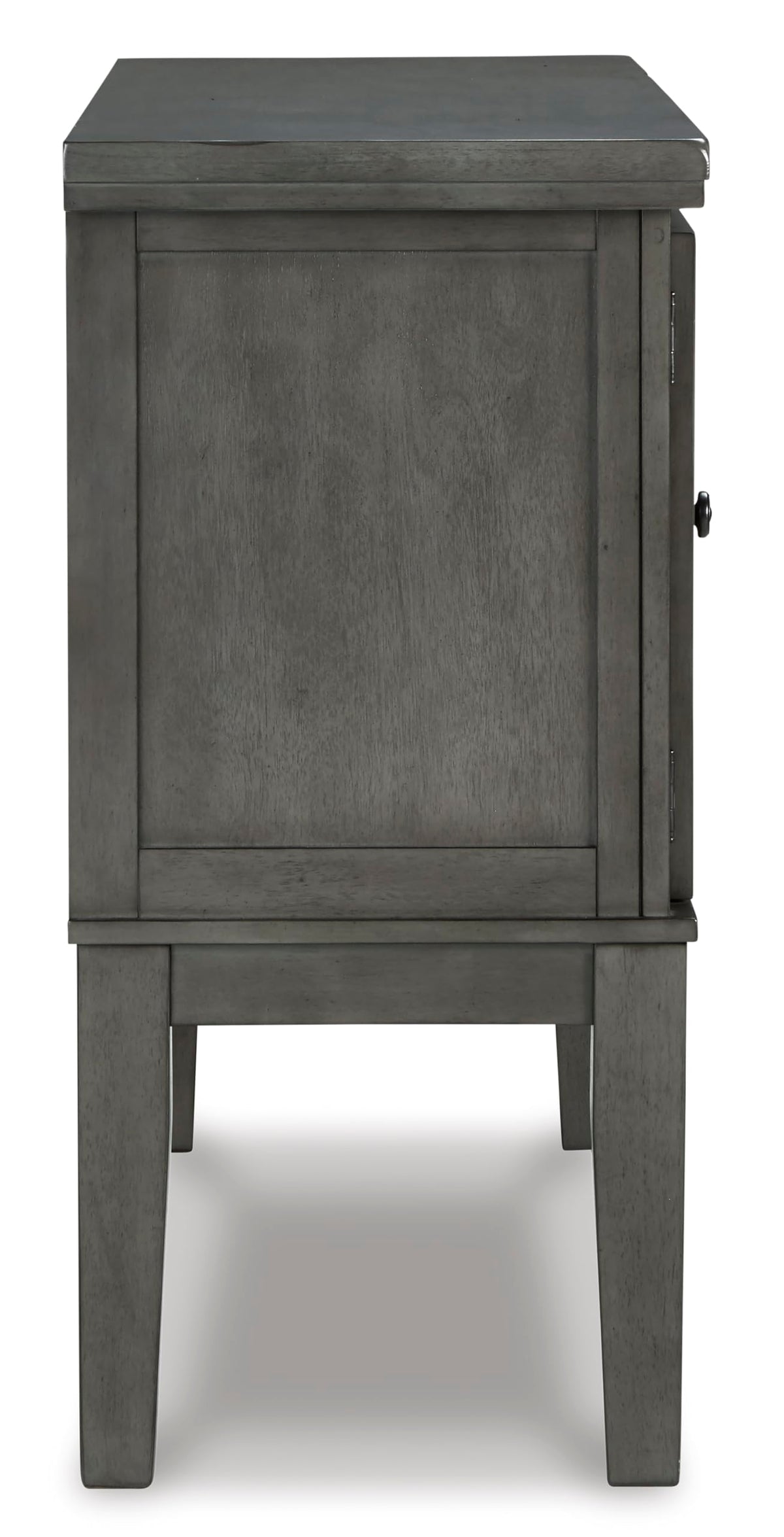 Signature Design by Ashley Hallanden Dining Room Server with Wine Rack, 2 Cabinets with Removable/Adjustable Center Shelf, Drawer, Wood with Acacia Veneer, 38.25" High, Weathered Gray