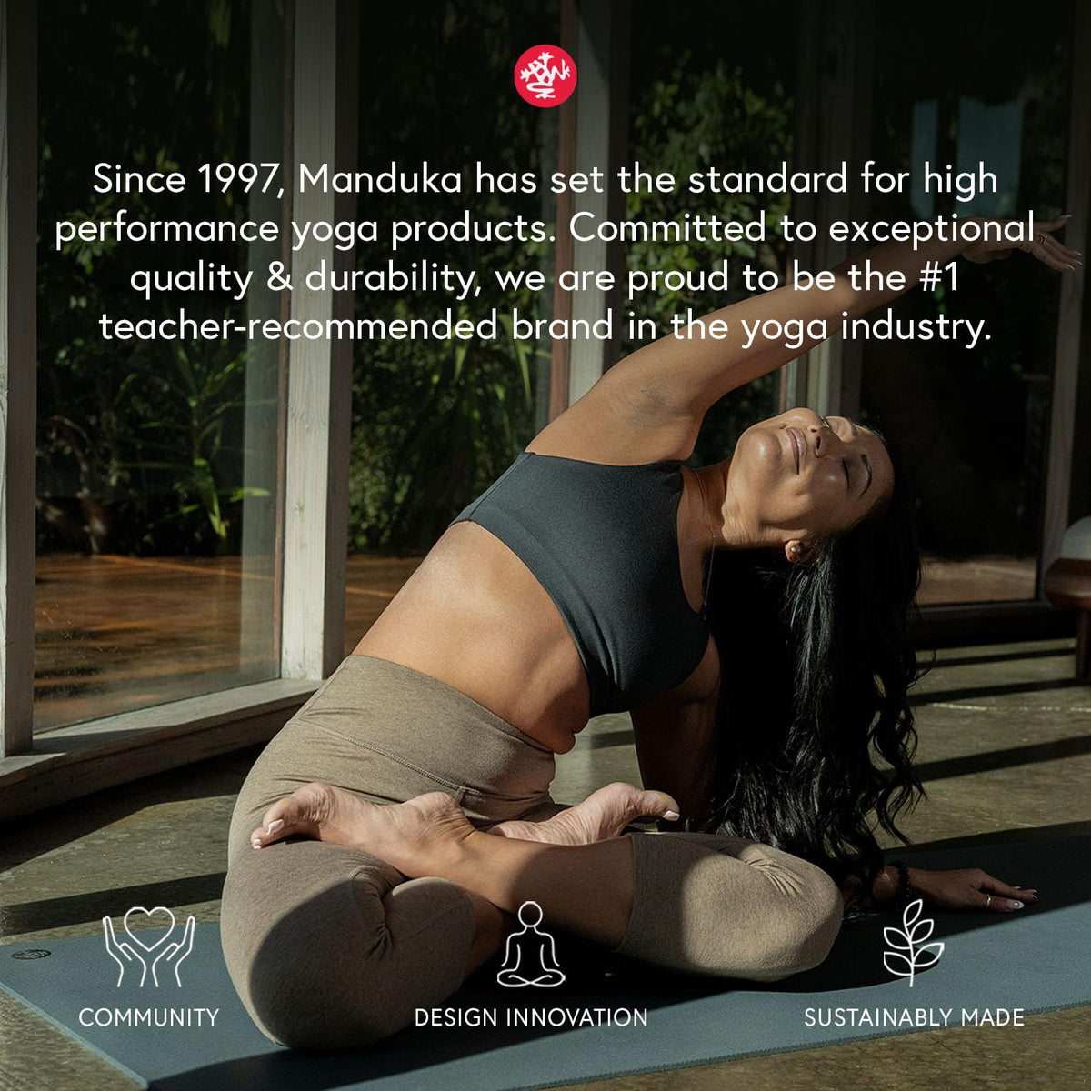 Manduka PRO Yoga Mat 71" - 6mm | Lifetime Durability | Hygienic Construction | Premium Studio Quality | Teacher Approved | 71 x 26 inches | Earth