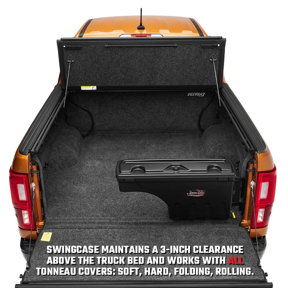RealTruck UnderCover SwingCase Truck Bed Storage Box | SC300P | Fits 2002 - 2023 Dodge Ram 1500, 2003-20 2500/3500, Passenger Side (Without RamBox)