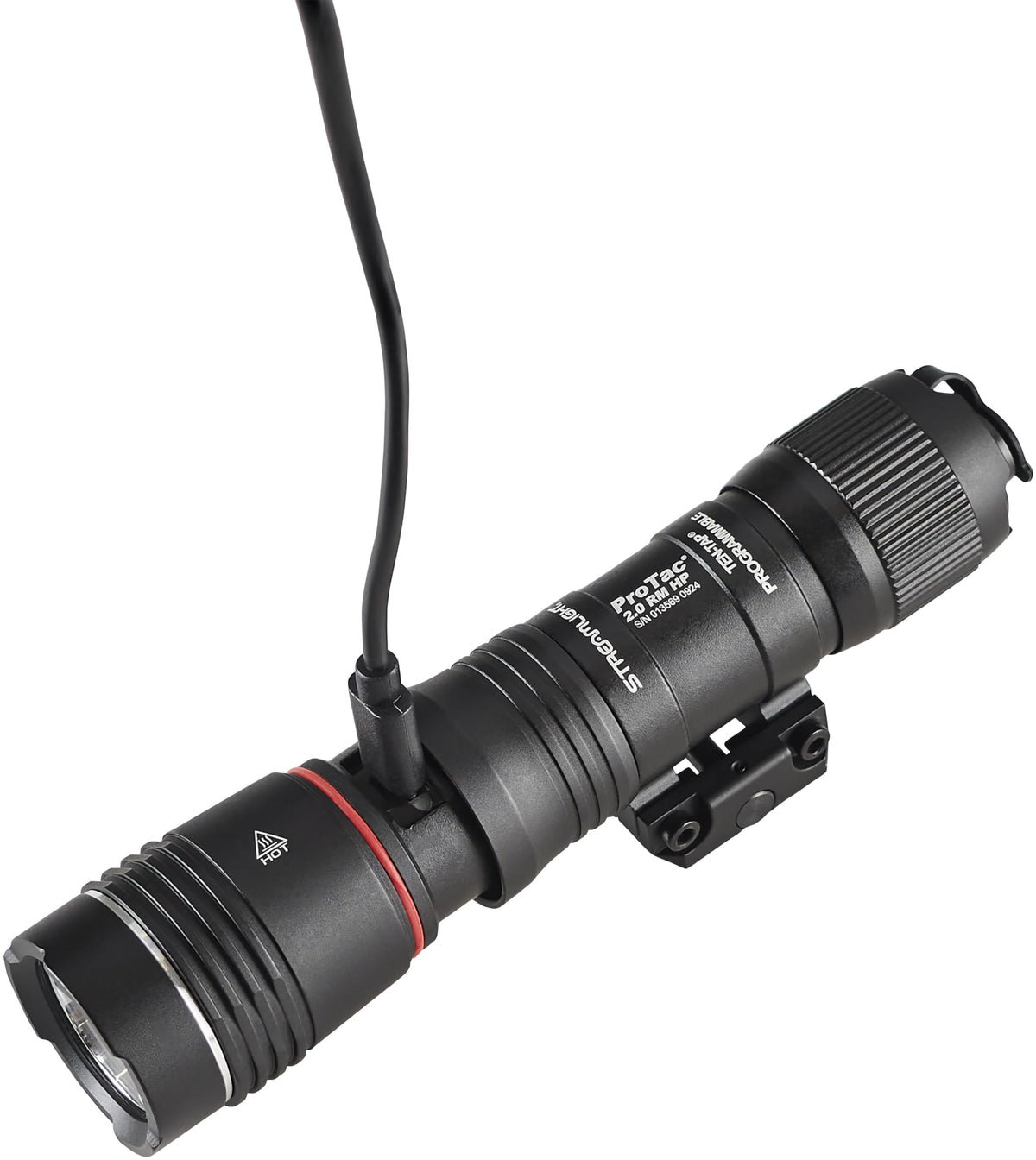 Streamlight 89013 ProTac 2.0 Rail-Mount HP 2000-Lumen 85,000-Candela USB Rechargeable Tactical Flashlight with MLOK Mount and Rechargeable Battery, Black