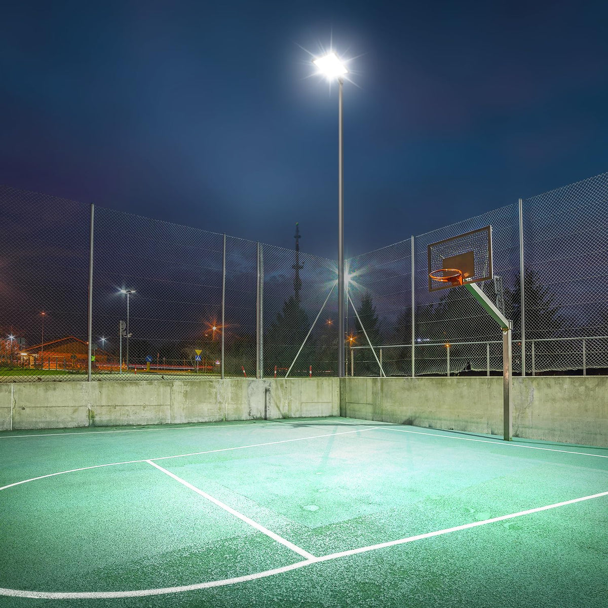 BIRITALO LED Parking Lot Light Commericial 350W 52500LM Bright Arm Dusk to Dawn LED Flood Lights Wall Mount Outdoor 5000K 100-277V IP65 Waterproof Shoebox Street Lighting for Park,Stadium,Barn 3 Pack