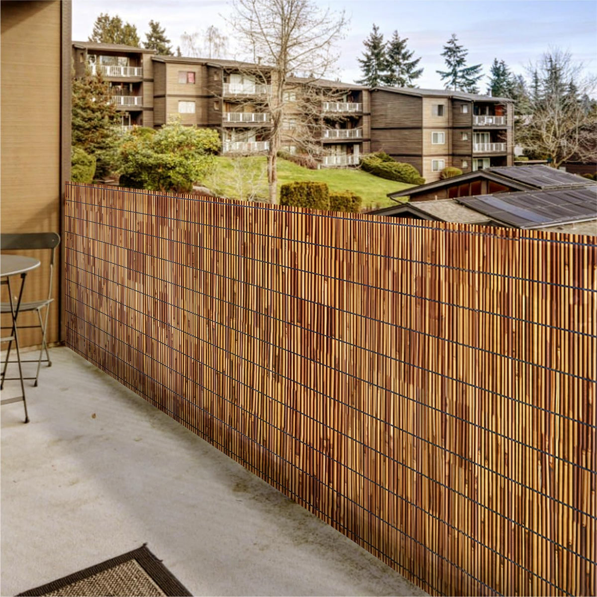 Natural Reed Fencing Rolls,6FT X 16.4FT Reed Screen Curtain Bamboo Fence Covering Privacy for Outdoor Backyard Patio Garden Decorative Fence (Brown)