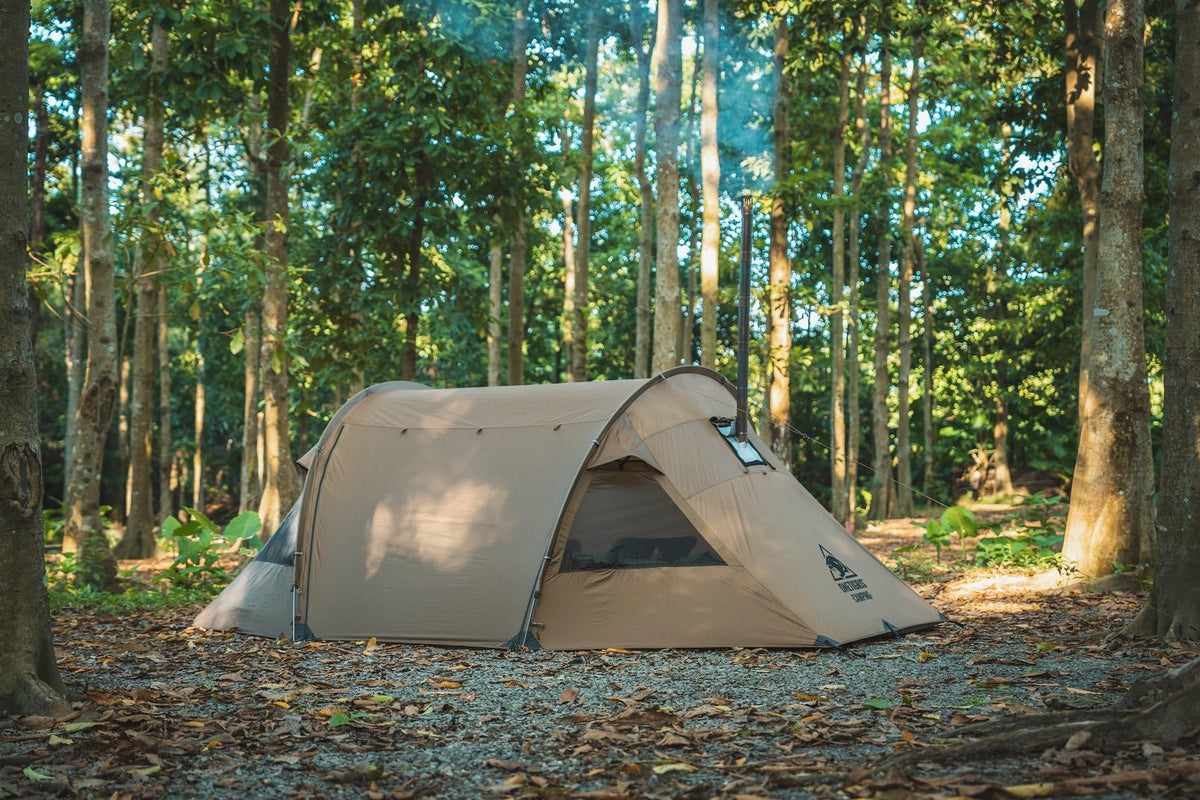 OneTigris Raven NEST Hot Tent with Stove Jack, Spacious Waterproof 2 Person Tunnel Tent for Camping, Hiking, Backpacking, Bushcraft