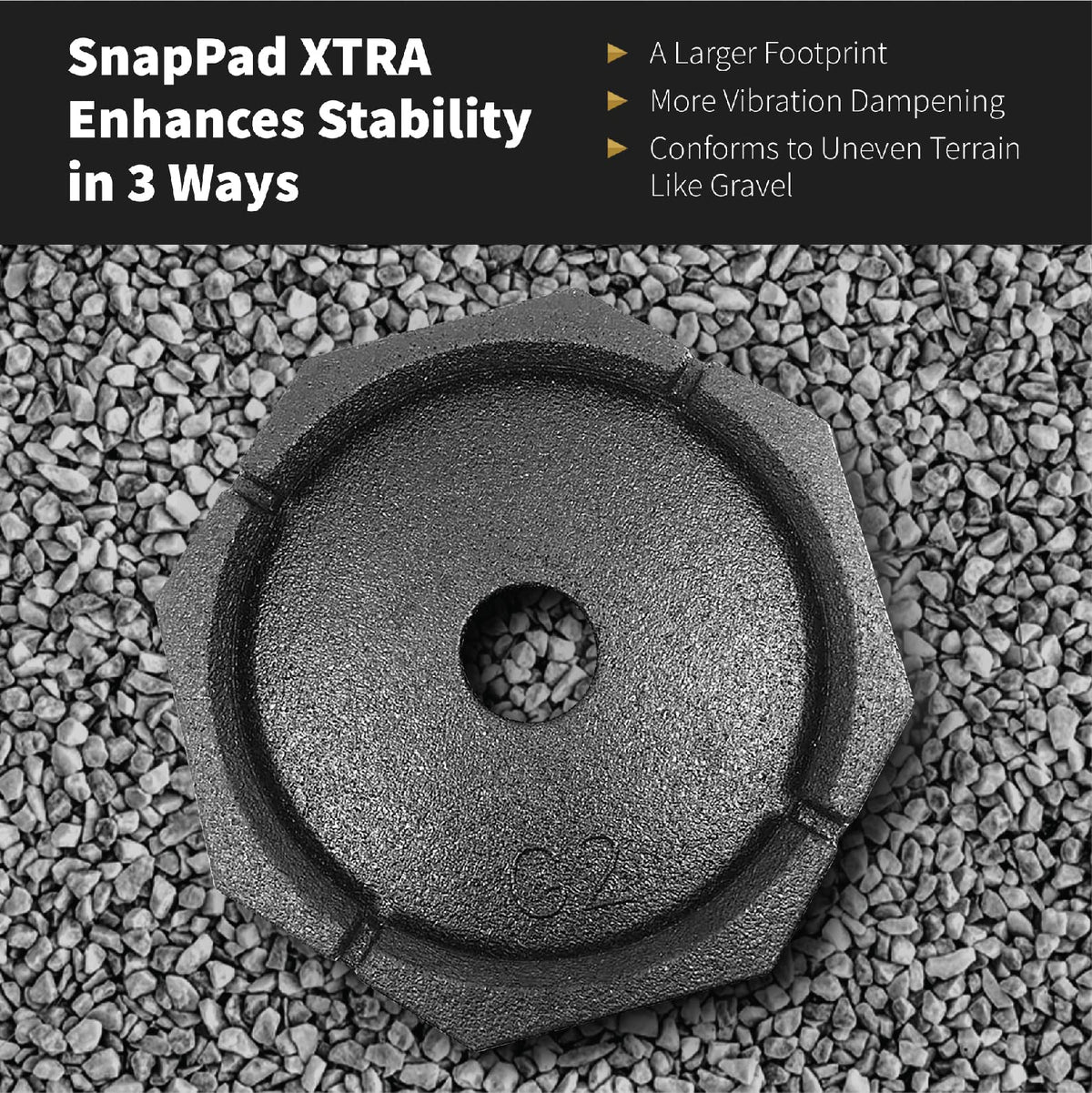 SnapPad Xtra RV Leveling Pads - Permanent Jack Stabilizers for RVs - 9" Round Leveling Jack Pads for LCI Leveling System - Heavy Duty Replacement for Blocks - Made in The USA (6-Pack)