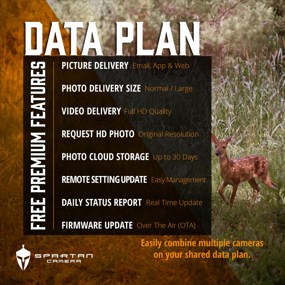 Spartan Camera GoCam2 Cellular Trail Camera Bundle – Security Box & 32GB Full-size SD Card Included,FHD Photo Capture,1080P Video,No-Glow IR Night Vision,Water Resistant (Spartan Areus, Multi-carrier)