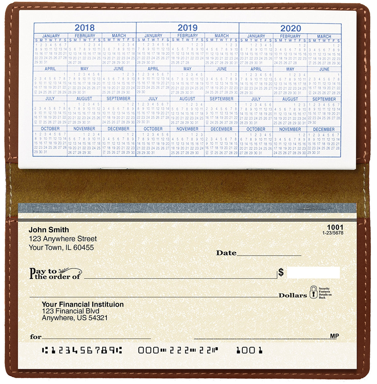 CAROUSELCHECKS Majestic Horse Laser Engraved Leatherette Checkbook Cover