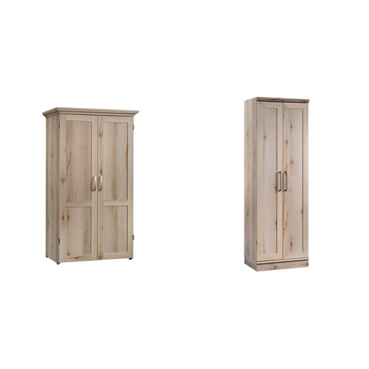 Sauder Miscellaneous Storage Craft & Sewing Armoire (Pacific Maple) HomePlus Two Door Storage Pantry Cabinet (Pacific Maple Finish)
