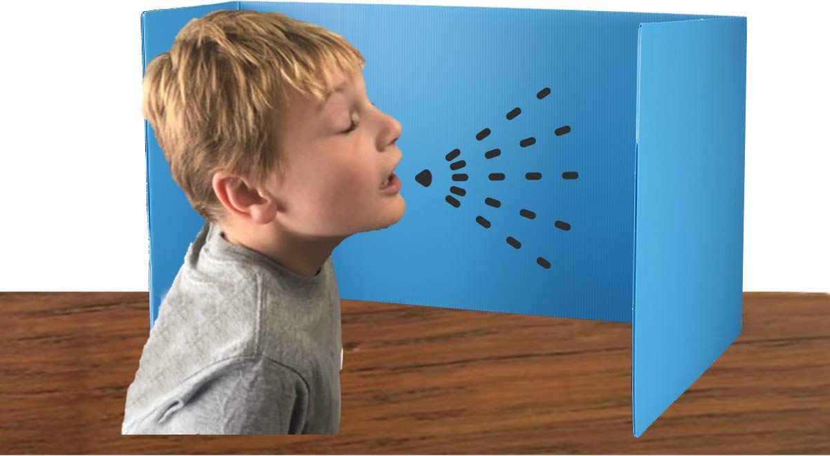 Flipside Products 12”x 46.5” Blue Plastic Study Carrel, Privacy Boards, Premium Corrugated Plastic, Student Privacy and Focus Booth for The Classroom, Desk Divider, Made in USA - 12 Pack