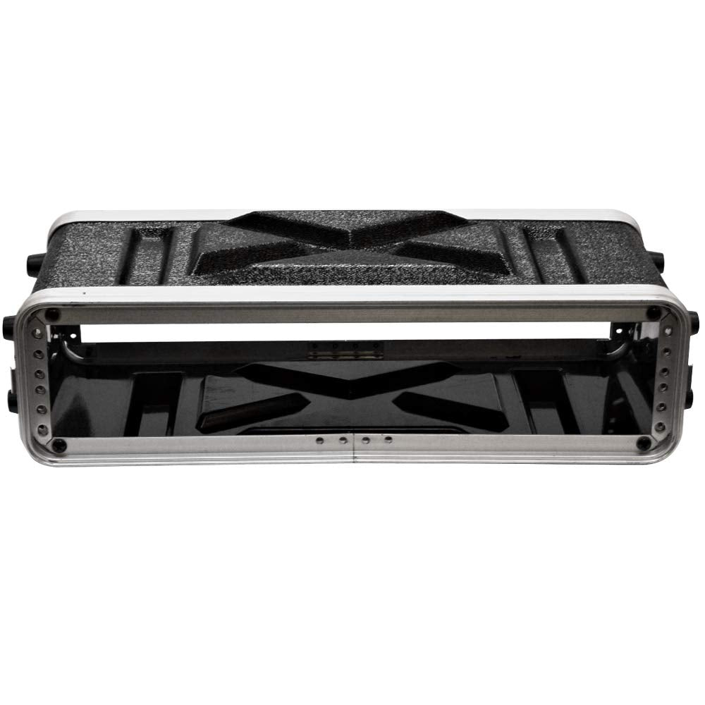 Seismic Audio - SALWR2S - Lightweight 2 Space Compact ABS Rack Case - 2U PA DJ Amp Effects Shallow Rack Case