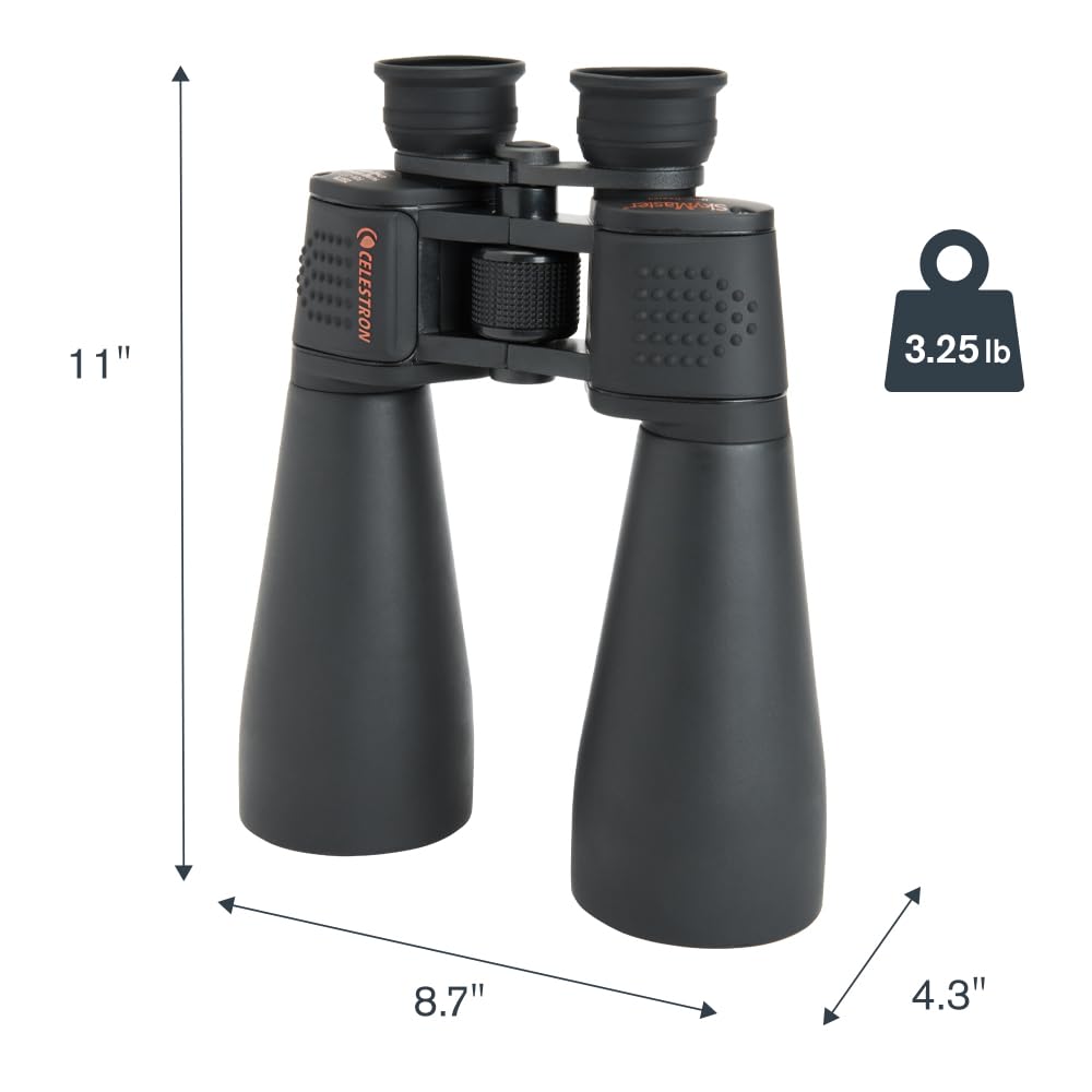 Celestron SkyMaster 25x70 Binoculars – Powerful Binoculars for Detailed Long-Distance Viewing and Binocular Astronomy – Multi-Coated Optics – Tripod Adapter & Carrying Case