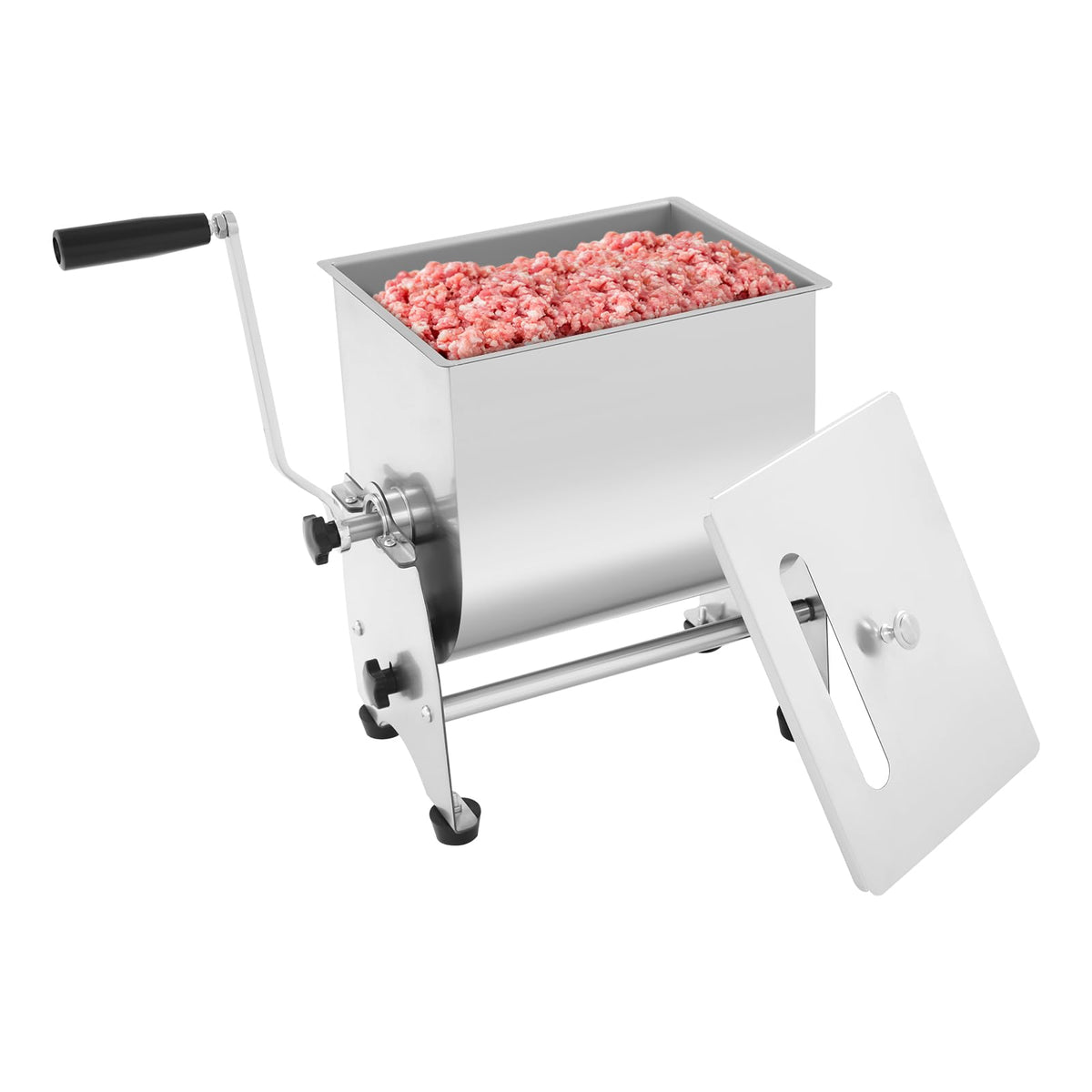 Manual Meat Mixer,22 Pound Capacity Tilt Tank Commercial Meat Mixer,Stainless Steel Sausage Mixer Machine Meat Processing Equipment