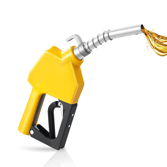 VEVOR 3/4-Inch NPT Automatic Fuel Nozzle, Max Flow Rate 11.8 GPM, Auto Shut Off Diesel Gas Pump Nozzle with 3-Speed Trigger Lock & 0.78 in (OD=20 mm) Spout for Gasoline, Diesel, Kerosene, Yellow