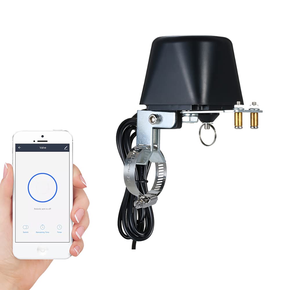EVERSECU Tuya Smart WiFi & Bluetooth Smart Water Valve, Shutoff WiFi Control Water Valve Compatible with Alexa, Google and Application Program iOS/Android
