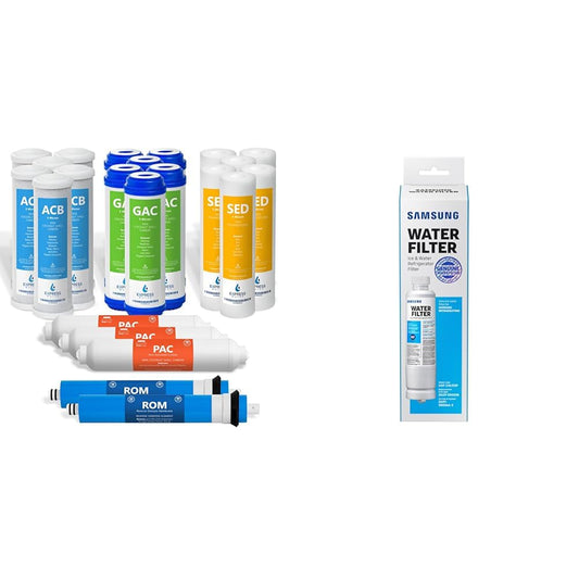 Express Water – 3 Year Reverse Osmosis System Replacement Filter Set & SAMSUNG Genuine Filter for Refrigerator Water and Ice, Carbon Block Filtration
