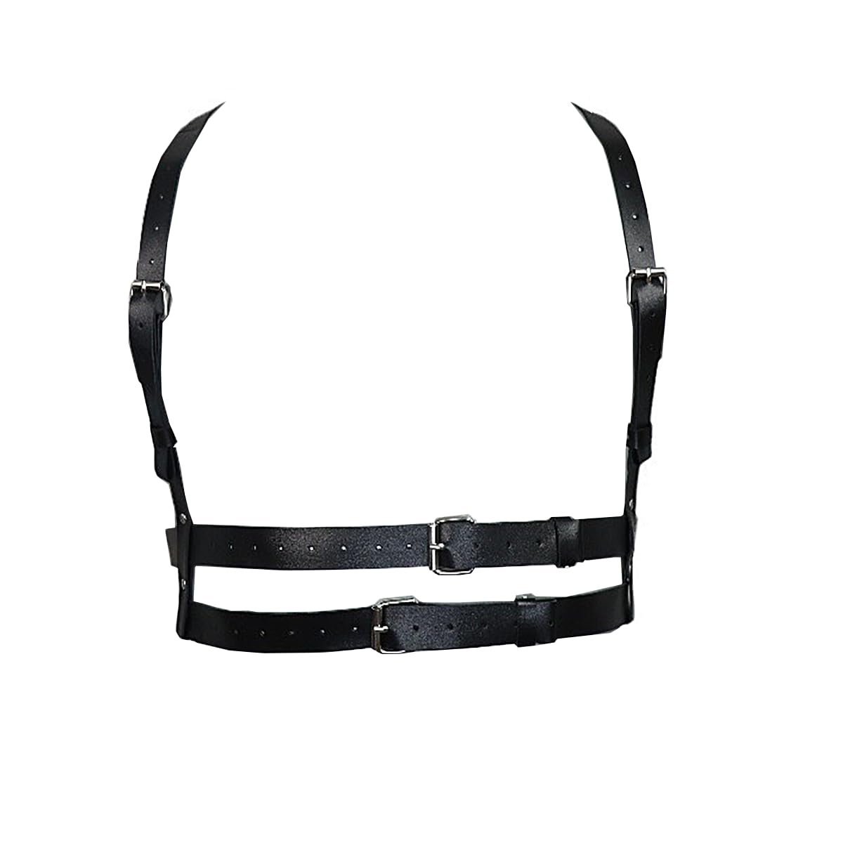 Dicosky Adjustable Men's Bondage Harness,PU Leather Chest Strap Suspenders for BDSM,SM Fetish,Gothic Stage Performance,Punk Clubwear&Gay Cosplay Costume Valentine's Day