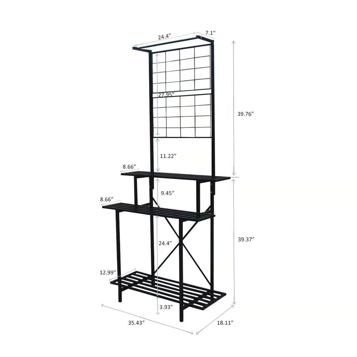 Hanging Plant Pot Shelf Rack Heavy Duty Plant holder Trellis,Multi Layer Plant Stand for Home, Garden, Balcony