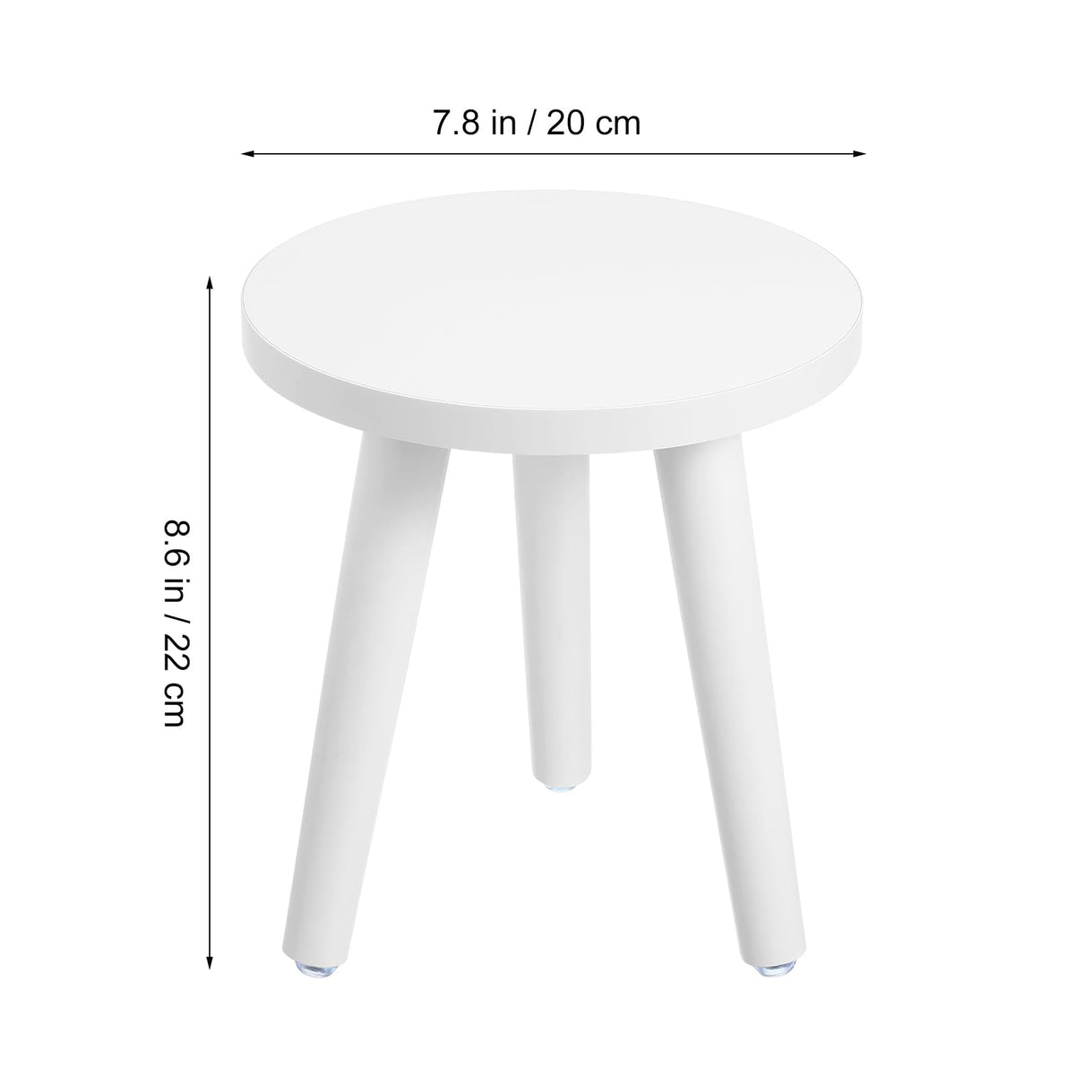 Cabilock Indoor Plant Stand, Wood Plant Table Stand, Boho Sturdy and Stable Flower Pot Holder, Single Bonsai Stool Holder Tall, Corner Modern Decor (White)