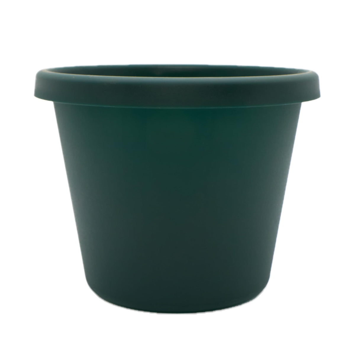 The HC Companies Prima Round Plastic Plant Pot w/Rolled Rim - Lightweight & UV Resistant Flower Pot for Herbs & More - Outdoor & Indoor Plant Pots w/Drainage (6 inch, Evergreen, Pack of 1)