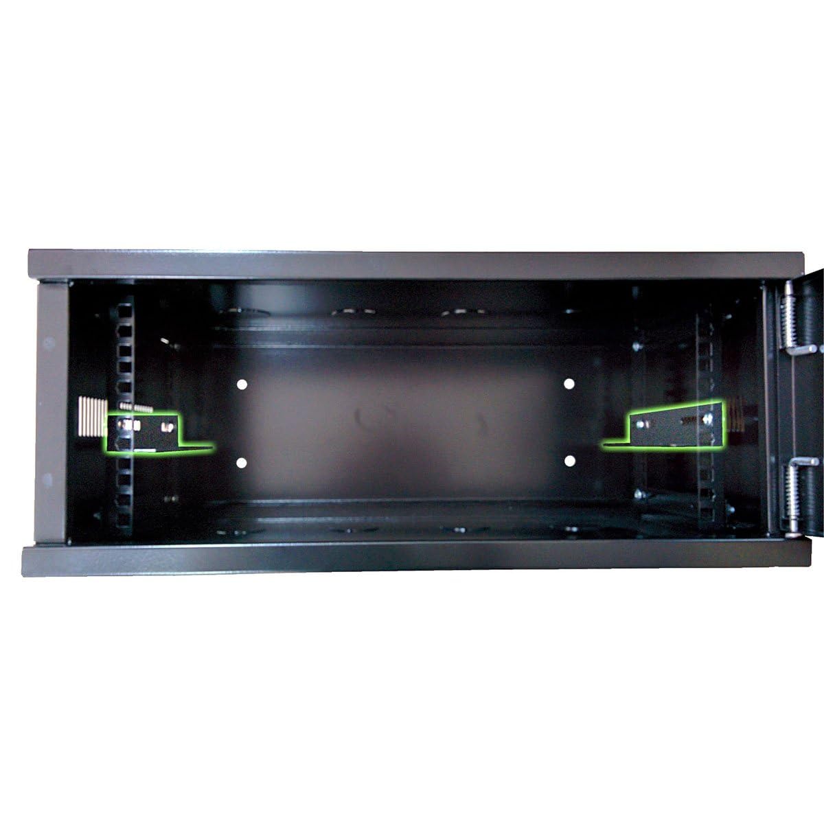 Electriduct 4U Wall Mount Rack Enclosure Network Cabinet Solid Door Black Powder Coated Steel with Lock