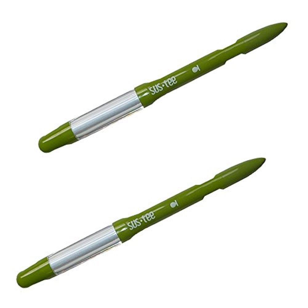 Sustee Aquameter (Small Green Refillable - Bundle of 2) - House Plant Soil Moisture Meter, Humidity Sensor Probe, Water Level Indicator - Best for Indoor Potted Plants