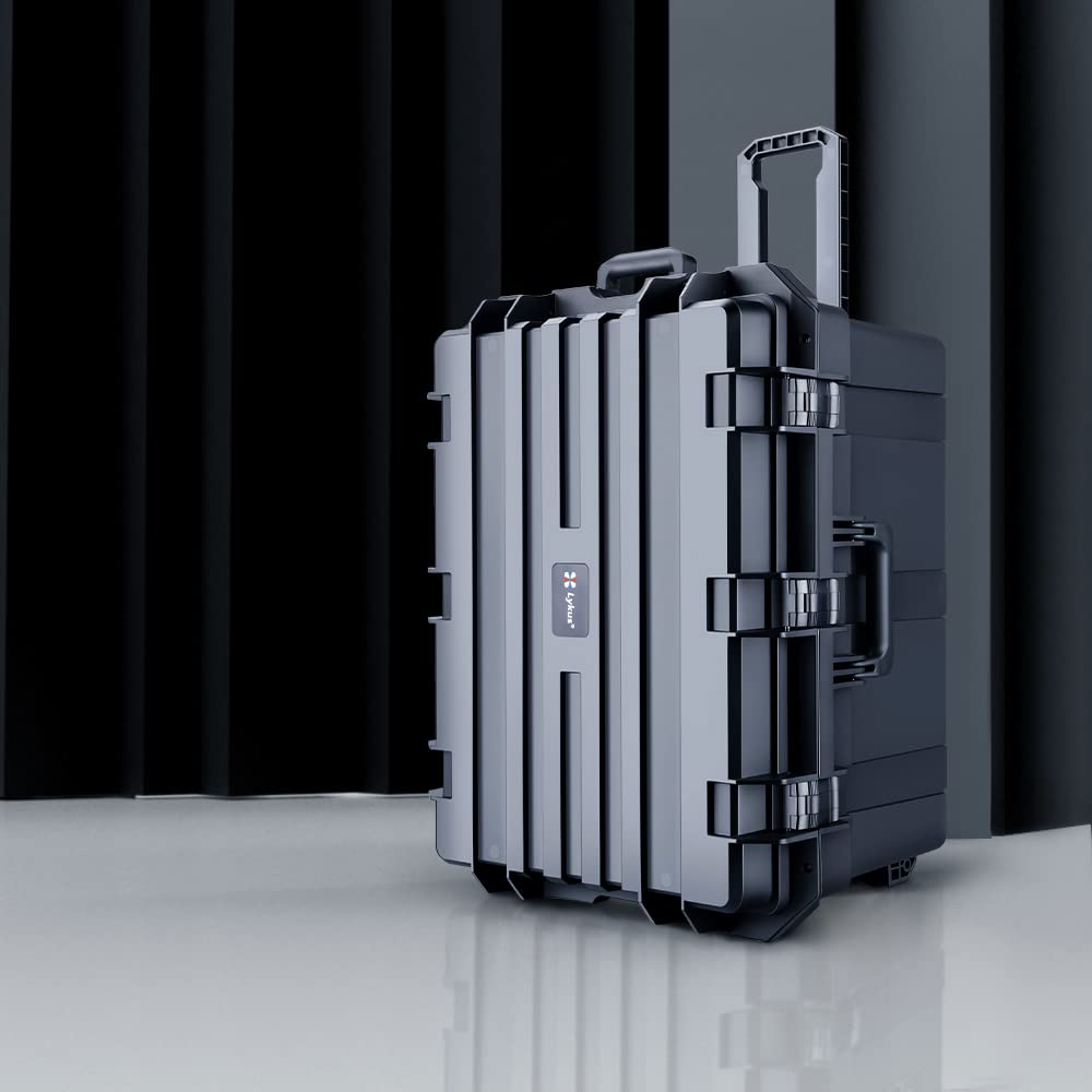 Lykus HC-6540 Large Waterproof Hard Case with Wheels and Customizable Foam, Interior Size 25.6x18.9x15 inch, Suitable for large electronic equipment and more
