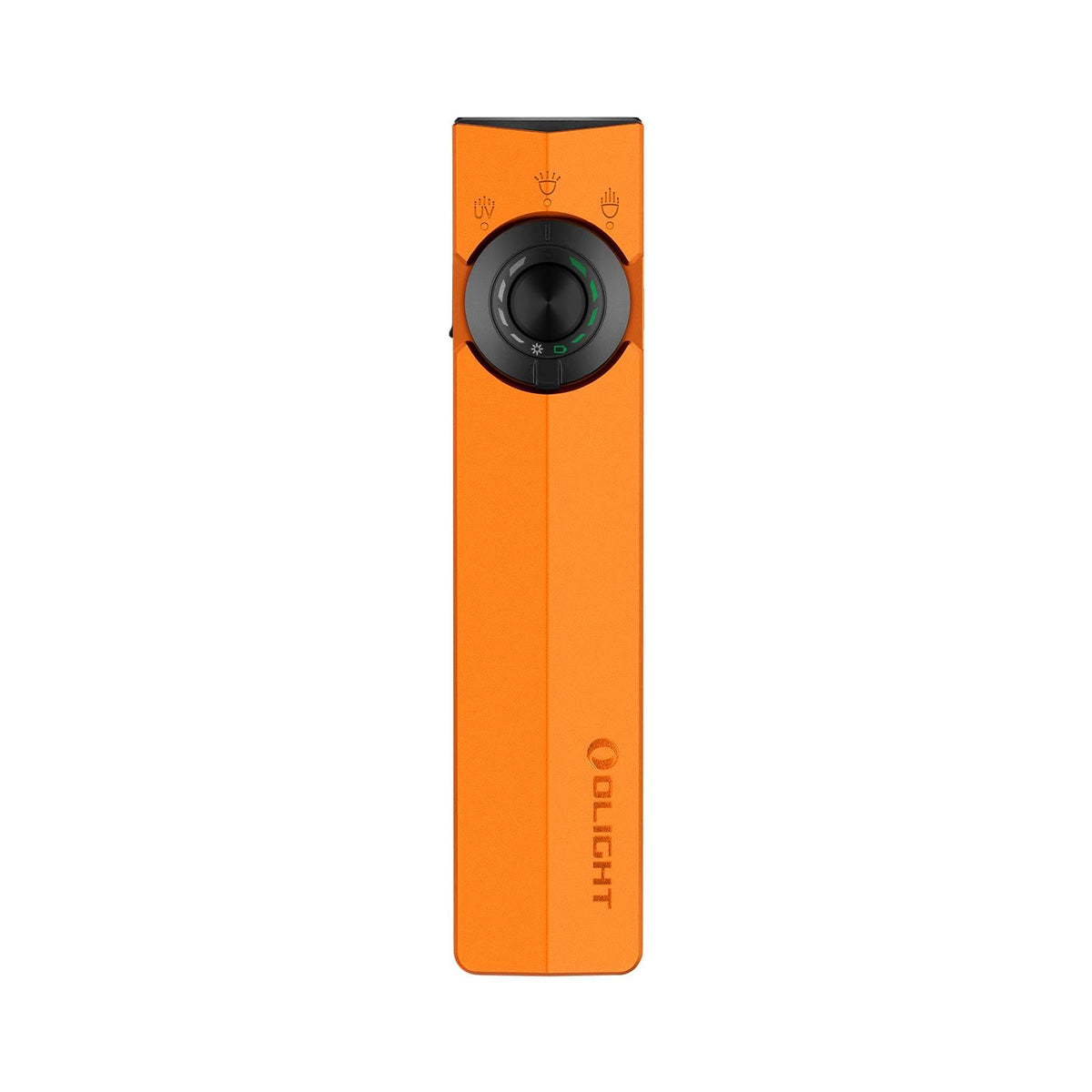 OLIGHT ArkPro EDC Flat Flashlight Rechargeable with Green Beam, UV and White LED,1500 Lumens USB-C Pocket Camping Flashlight, Spotlight Floodlight for Outdoor Emergency Working (Orange CW)