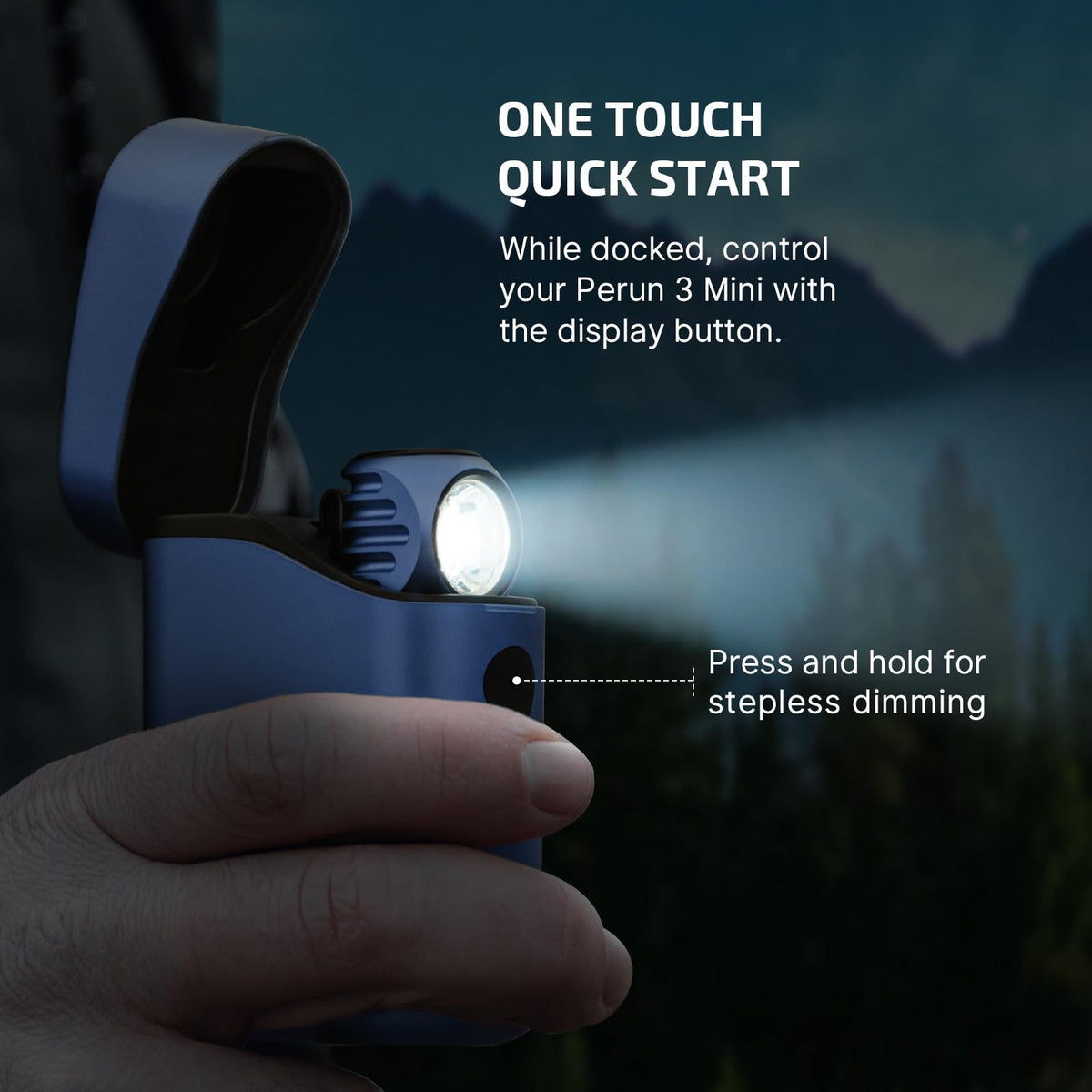 OLIGHT Perun 3 Mini Premium Headlamp 1250 Lumens with Type-C Charging Box, Rechargeable Headlight with Red Light bundle with IMINI 2 EDC Rechargeable Keychain Flashlight, 50 Lumens Compact and Portabl