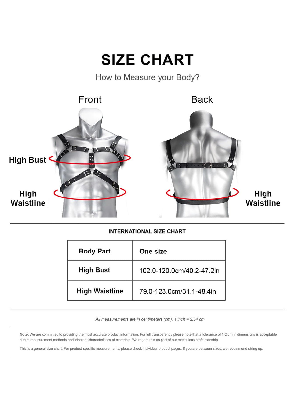Men’s Adjustable Faux Leather Chest Harness with Metal O-Rings, Punk Rock Body Strap for Festival, Rave, Clubwear, Costume and Fashion Styling Outfits(Fit Bust 40.2-47.2in)