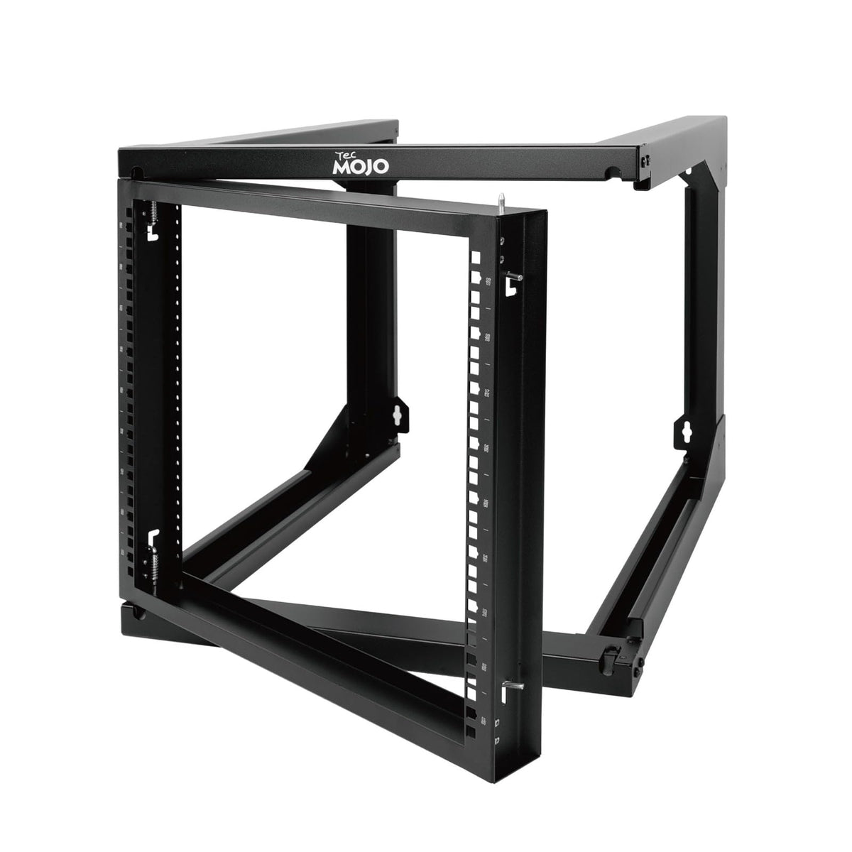 Tecmojo 9U Rack Wall Mount with Swing Gate, 9U Server Rack for 19inch Computer/AV/Data/IT/Media Equipment, Open Frame Server Rack with 24inch Depth, Square&Tapped Holes