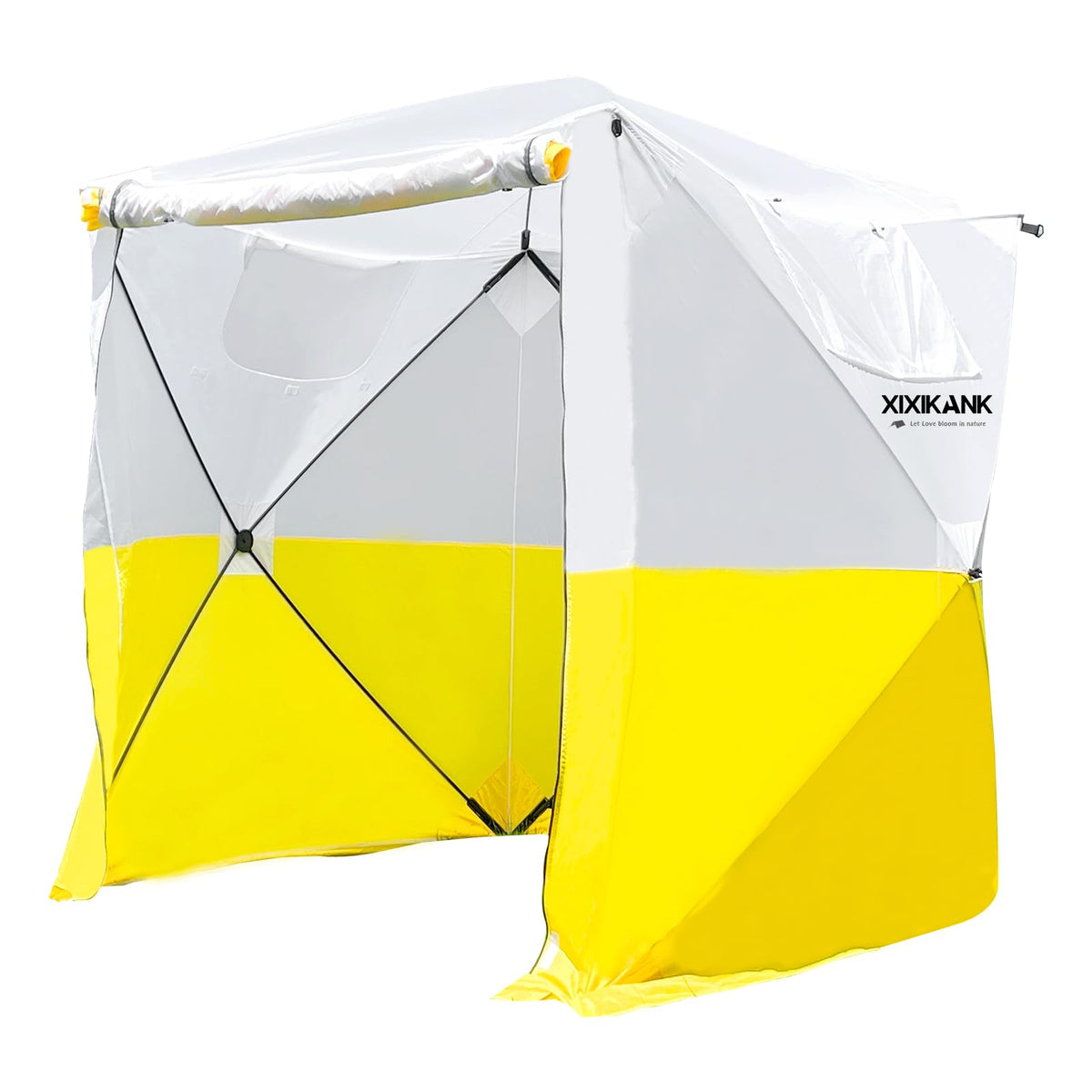 XIXIKANK Pop Up Work Tent Instant Tool-Free Setup Portable Shelter for Outdoor Worksite, Construction, Gardening,Roadside Repairs,Emergency Shelter- Waterproof & UV Resistant Canopy 6ft x 6ft x 6.6ft