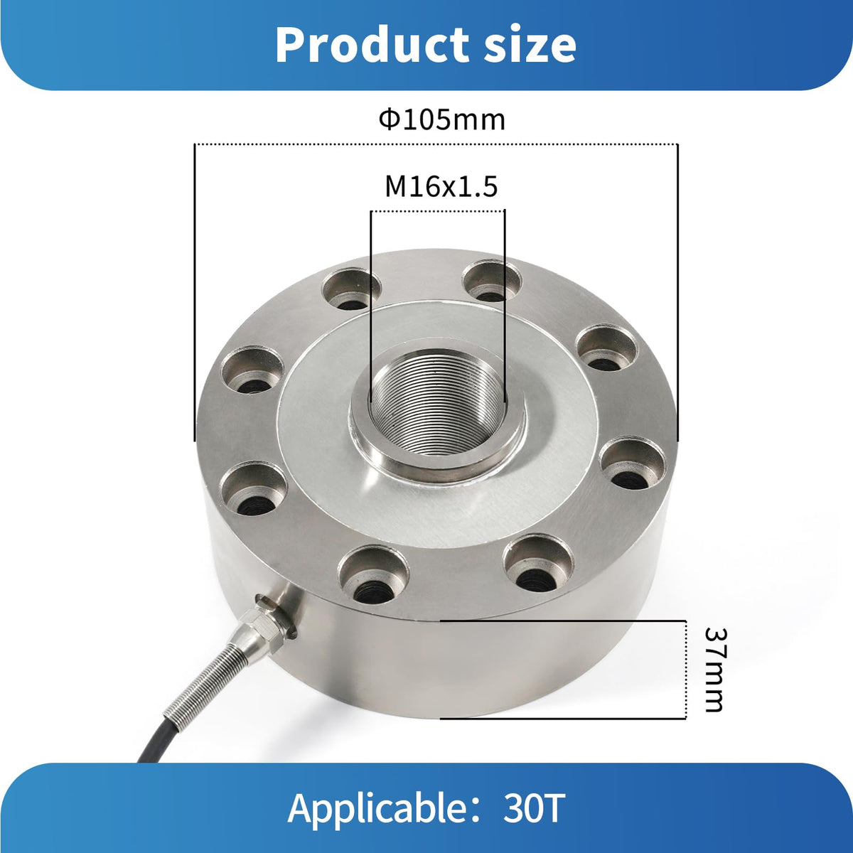 Load Cell Sensor with Signal Transmitter Amplifier,High Precision Weight Sensor Display Signal Output RS485 0-5V 0-10V 4-20mA Two Sets of Relays,Multiple Weight Display Units (0-5T)