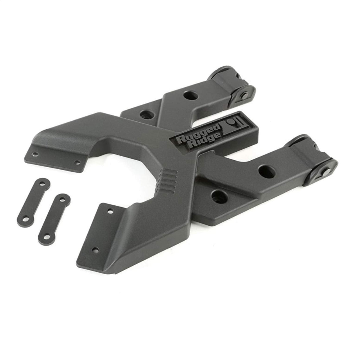 Rugged Ridge HD Tire Carrier | Black, Hinge Casting, Heavy Duty | 11546.51 | Fits 2007-2018 Jeep Wrangler JK