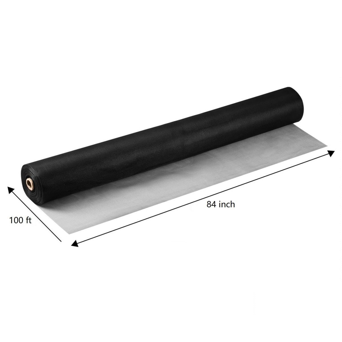 Fiberglass Window Screen Roll 84" x 100' Continuous Roll UV Protection Install and Repair Door and Window Screen(84" x 100', Black)