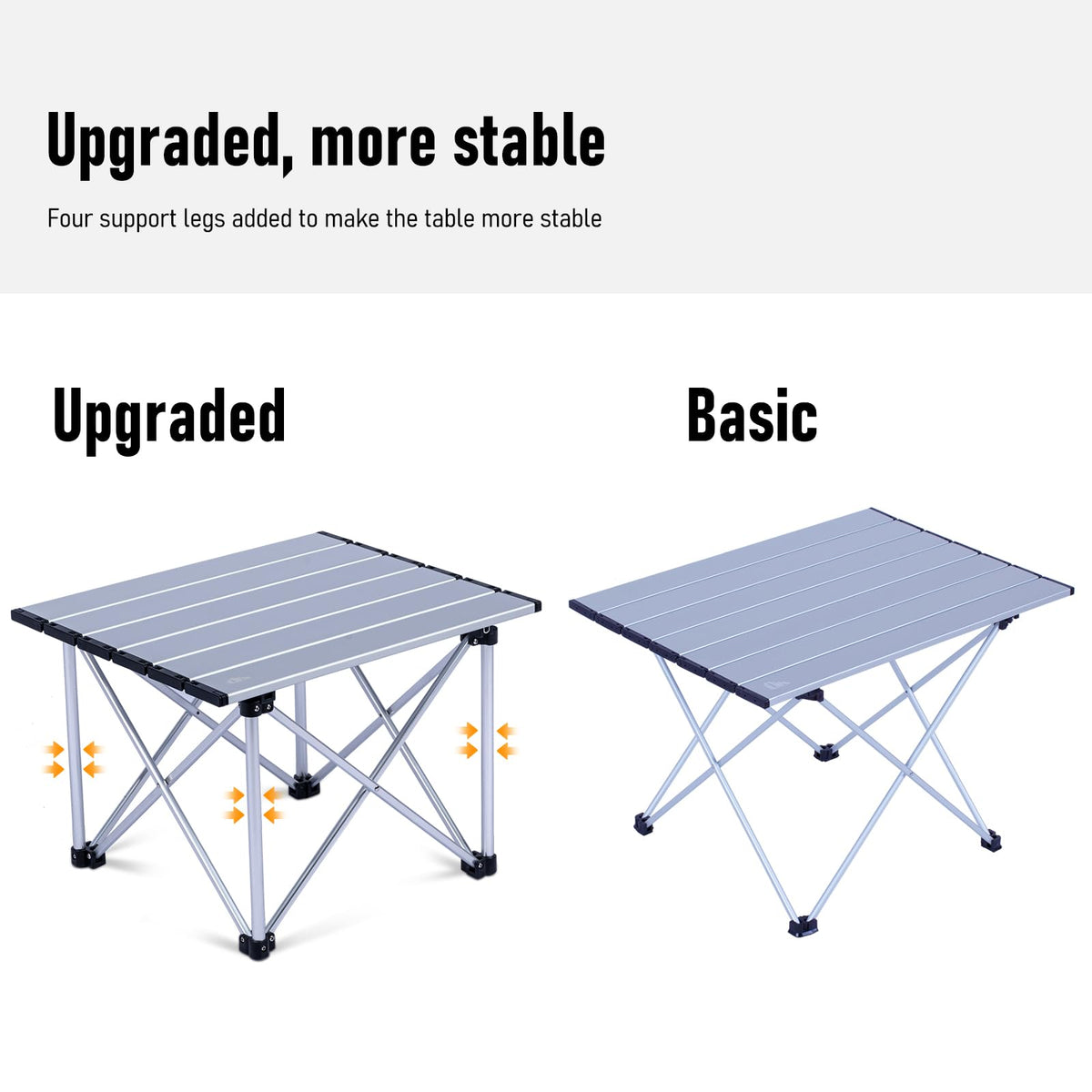 iClimb 1 Light Folding Table and 1 Heavy Duty Compact Folding Chair Bundle for Adults Outdoor Camping Beach Concert