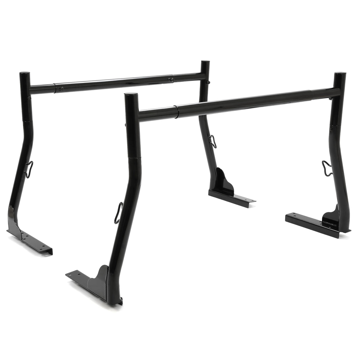 KUAFU Extendable Truck Rack Heavy Duty Steel Truck Bed Ladder Rack Compatible with Truck-Bed Width Ranged from Min.51 - Max.71,800Ibs Capacity Cargo Rack Kayak Surfboard Lumber Rack Two-bar Set