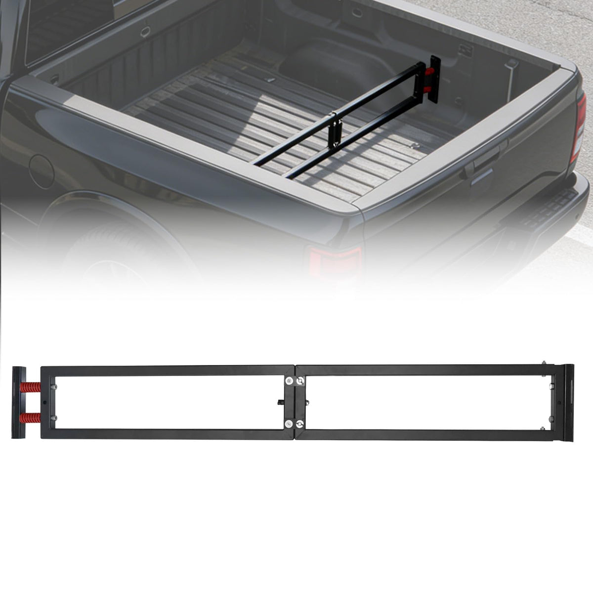 Truck Bed Divider Cargo Organizer Panel Universal Compatible with 2015-2026 Ford F150&2022-2026 Toyota Tundra&2019-2025 Chevy Silverado GMC Sierra 1500 Pickup Truck Beds Adjustable Foldable