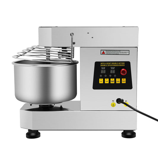 12Qt/10L Commercial Food Mixer 750W, Heavy Duty Stirring Jams Mixer Dough Blender, Commercial Spiral Mixer for Bakery Pizzeria (750W 10L/2.6 gal Capacity)