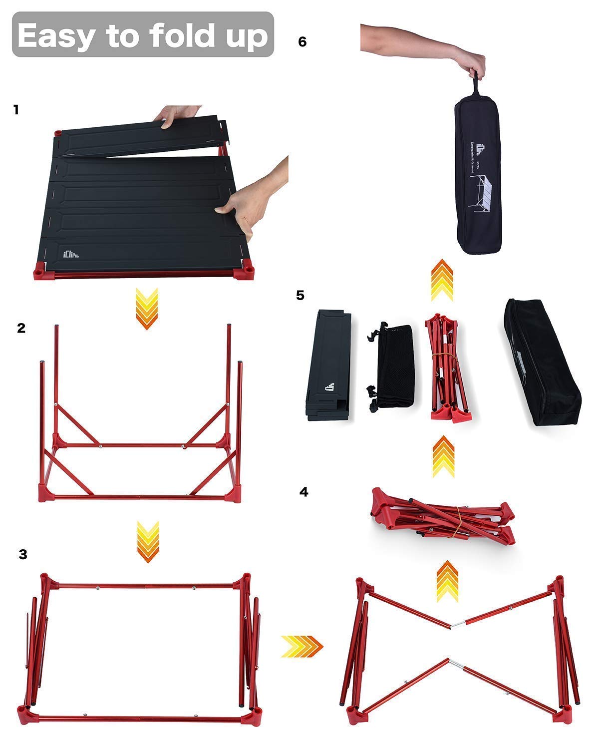 iClimb 3 Extendable Folding Table L and 2 Pack Connecting Plates and 2 Lantern Hanger Bundle, Ultralight Compact for Many People Camping Backpacking Beach Concert BBQ Party