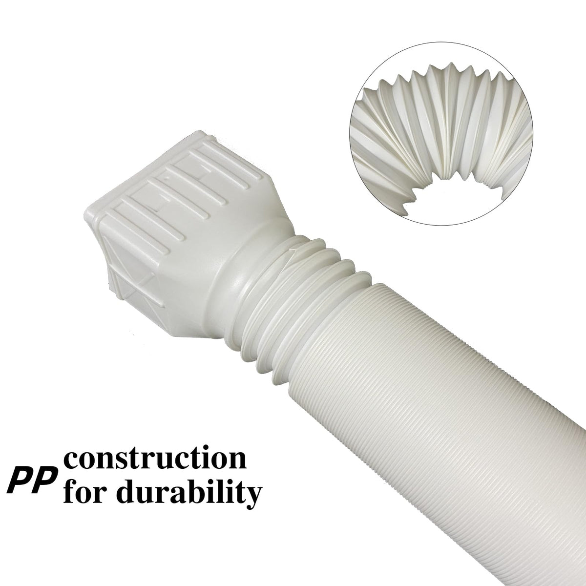 3 pack Flexible Rain Gutter Downspout Extensions,Drain Downspout Extender,Gutter Extension Flexible,Down Spout Drain Extension Pipes,Extendable from 21 to 60 Inches (3pcs black)